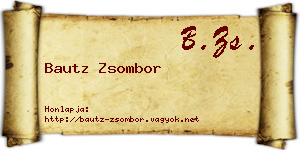 Bautz Zsombor névjegykártya